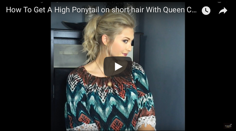 How to get a high ponytail on short hair using hair extensions tutorial
