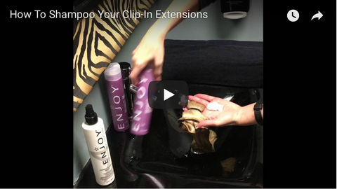 How to Shampoo your hair extensions tutorial