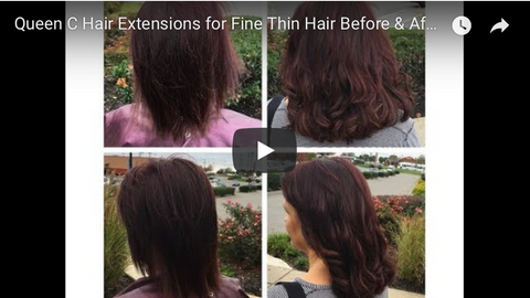 before and after pictures of the best hair extensions for fine hair thin hair 