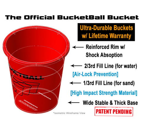 Bullseye Beer Pong Bucket Details