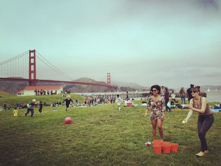 Beach Bullseye Pong at Golden Gate