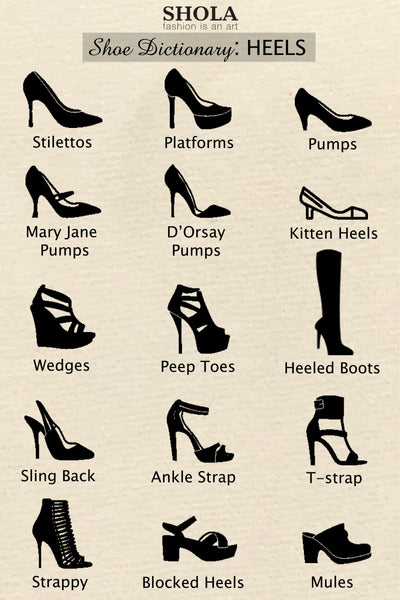 Shoe Dictionary: Heels  Shola Designs – SHOLA™