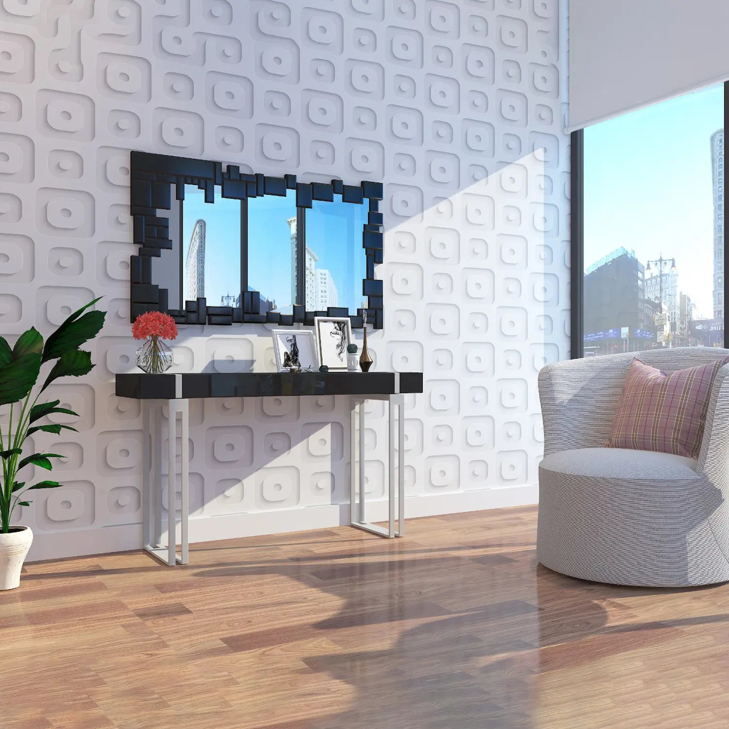 Espejos Combinados con Luna Negra - Estilo Moderno