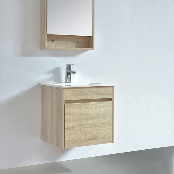 Mueble de baño con lavabo EASY 50 cm color roble
