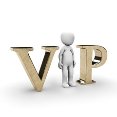 image of VIP with the I being a morph character. Denotes worry and strain free importance