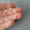 Large Hammered Circle Necklace