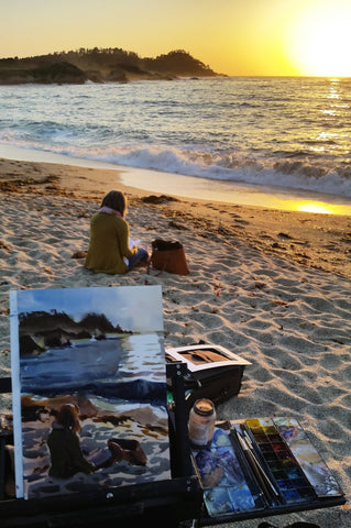 Mal Plein Air ON Beach Dan Mondloch