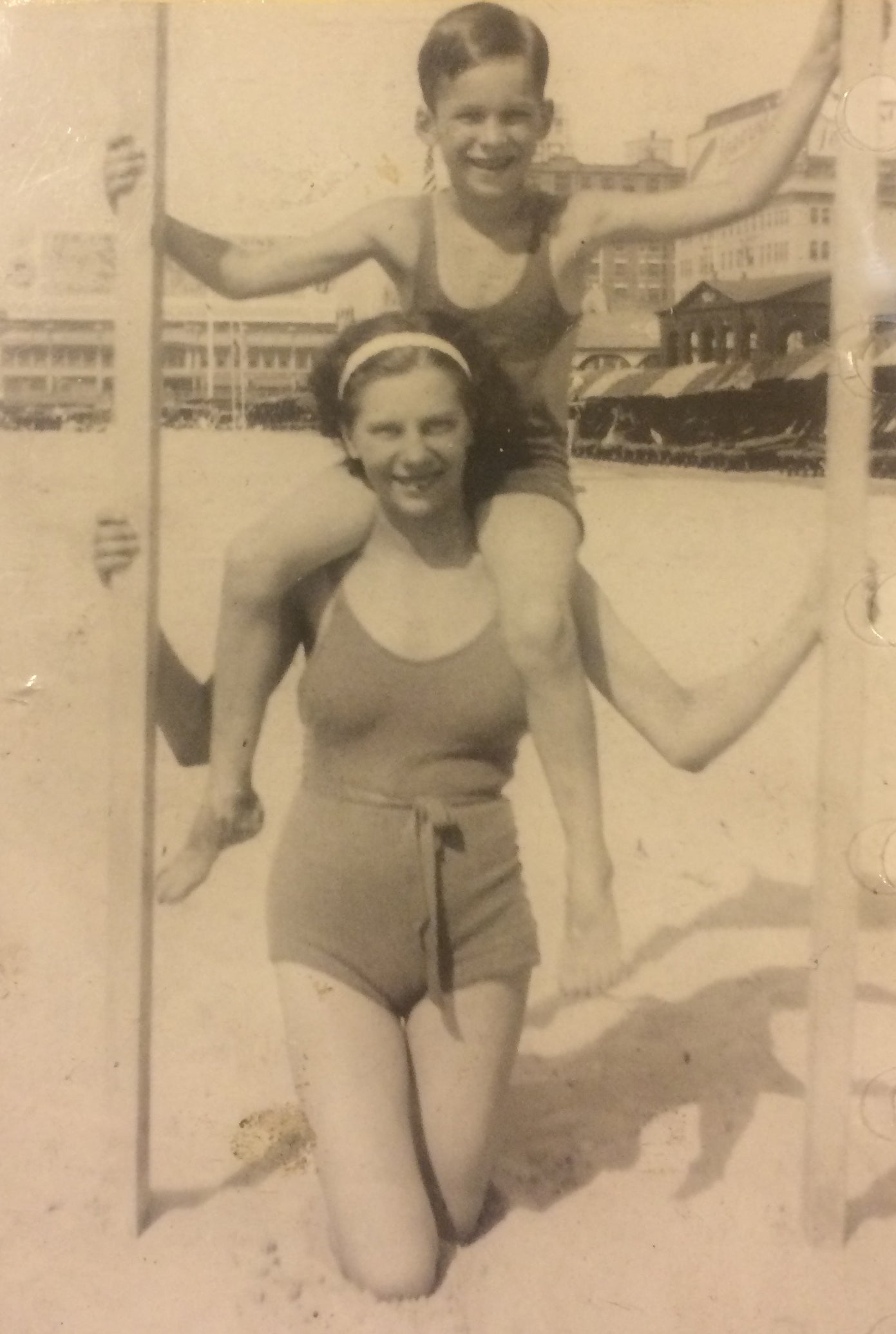 Mother and Brother at the beach