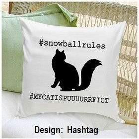 Cat Silhouette Throw Pillow - Fine Gifts La Bella Basket Company