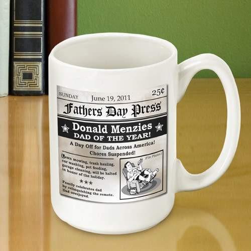 Father's Day Headline Coffee Mug - Fine Gifts La Bella Basket Company