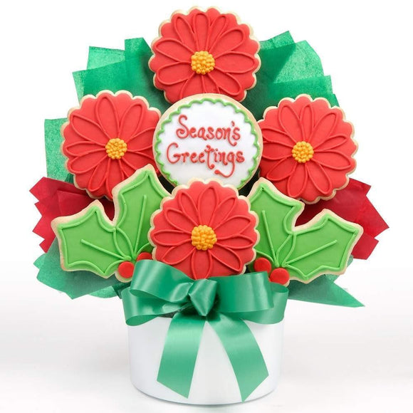 Poinsettia Cutout Bouquet - Fine Gifts La Bella Basket Company