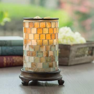 Sea Glass Candle Warmer - Fine Gifts La Bella Basket Company