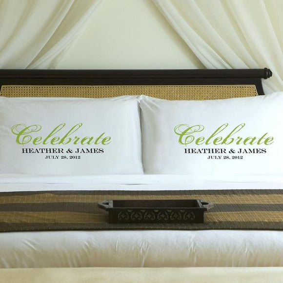 Couples Celebration Pillow Case Set