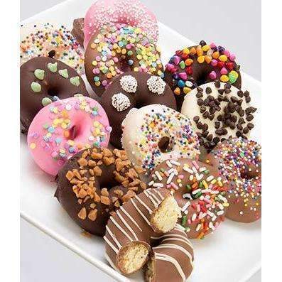Chocolate Mini Donuts - One Dozen - Fine Gifts La Bella Basket Company