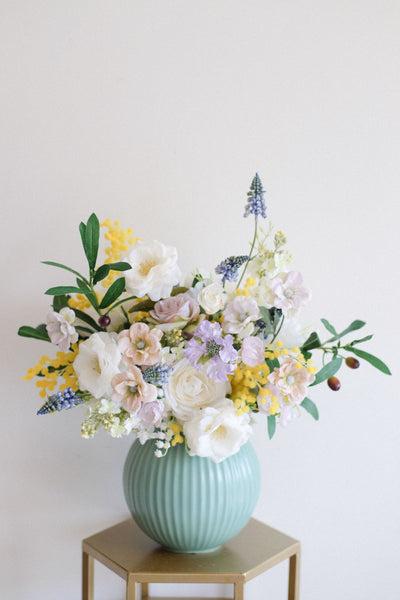 turquoise silk flowers