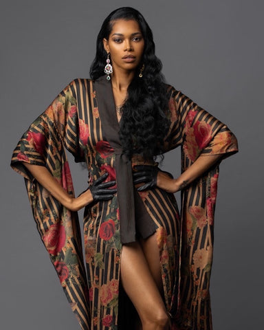 Victoria Secret Model Jessica White Inblackmagazine in exquisitelyjoy silk kimono