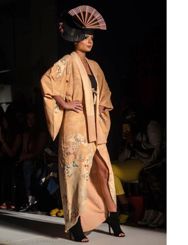 ExquisitelyJoy SS2020 Fashion Show at NYFW Headdress by Saratiara Hatter and Tailor