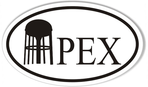 Apex NC Water Tower Oval Bumper Sticker