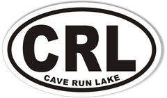 Cave Run Lake CRL Oval Bumper Sticker