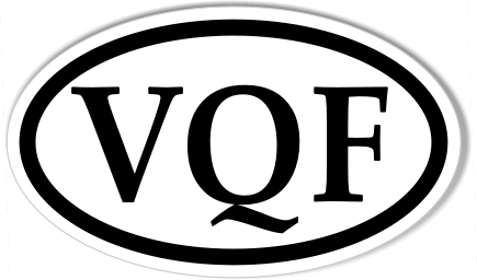 VQF Custom Oval Bumper Stickers