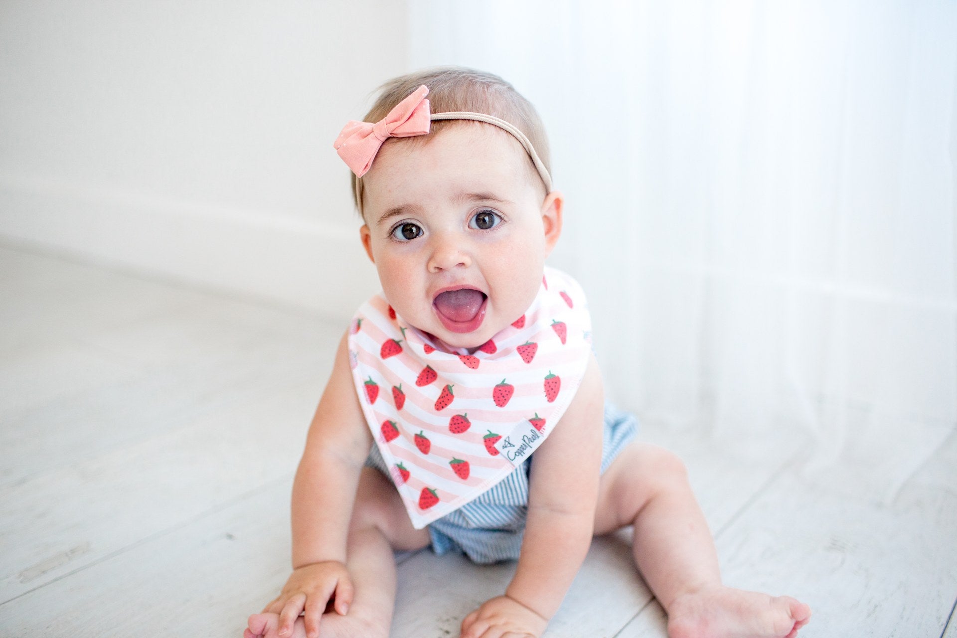 baby bib with pearls