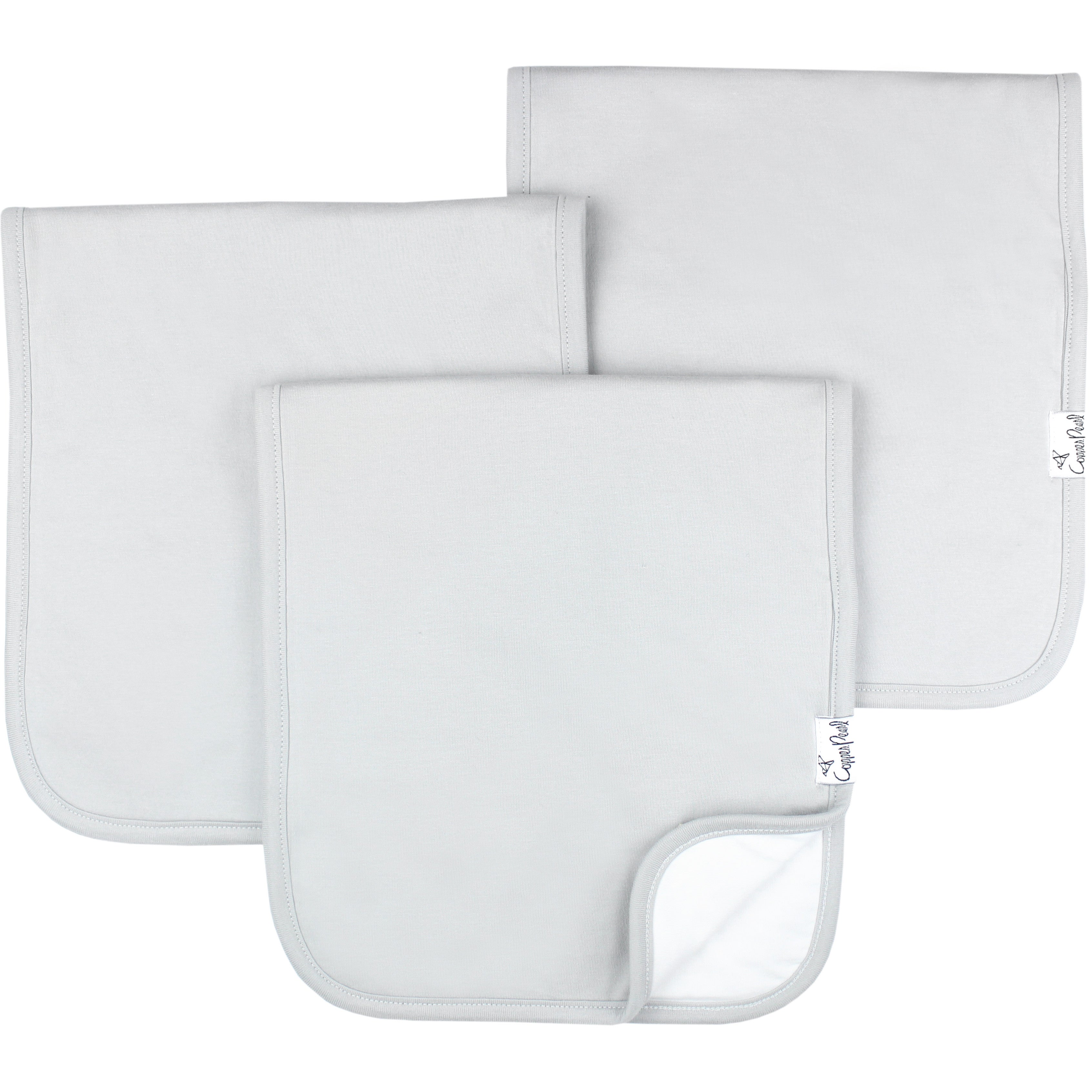 plain white burp cloths