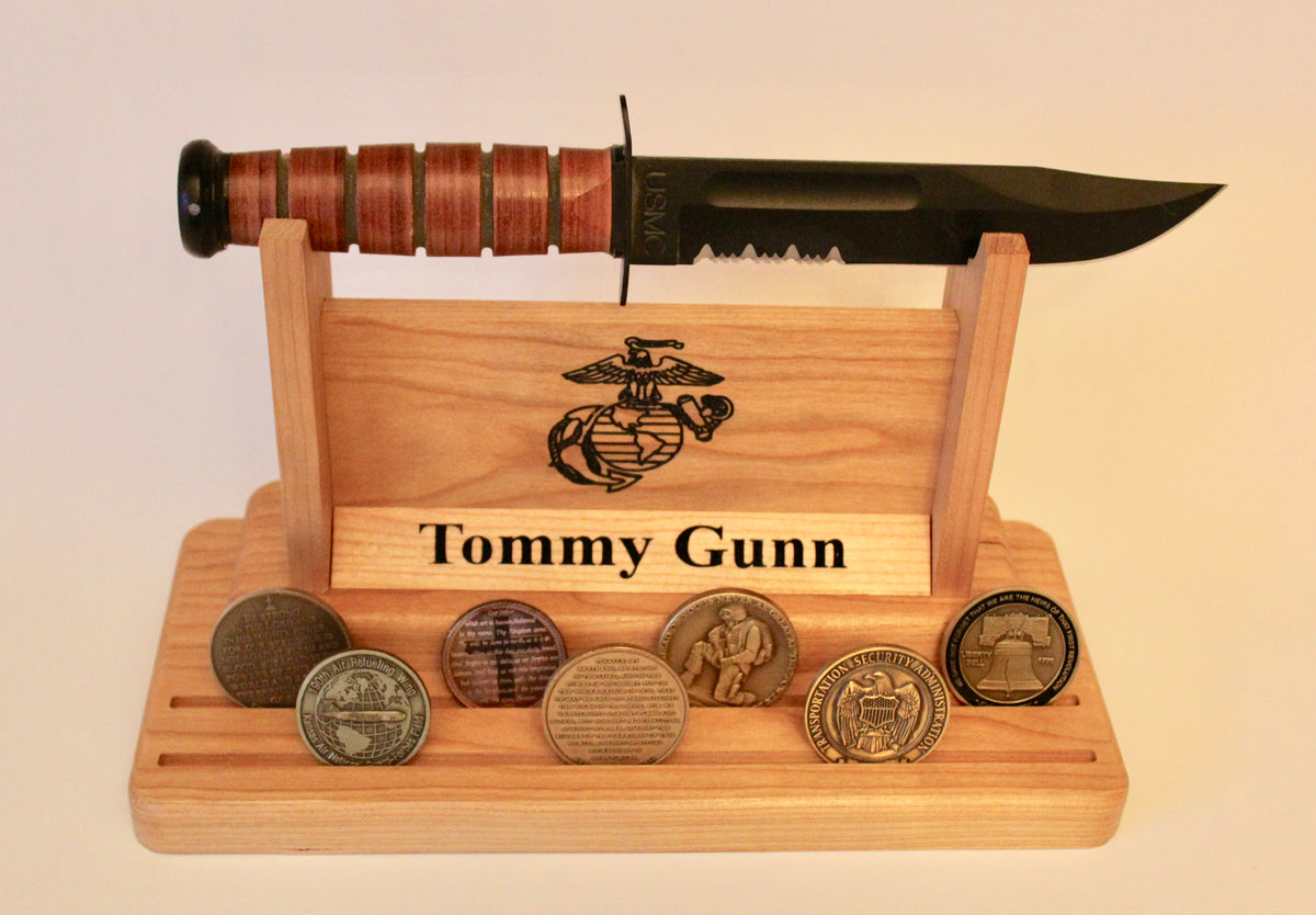 Personalized USMC dual desk display, Personalized military gifts