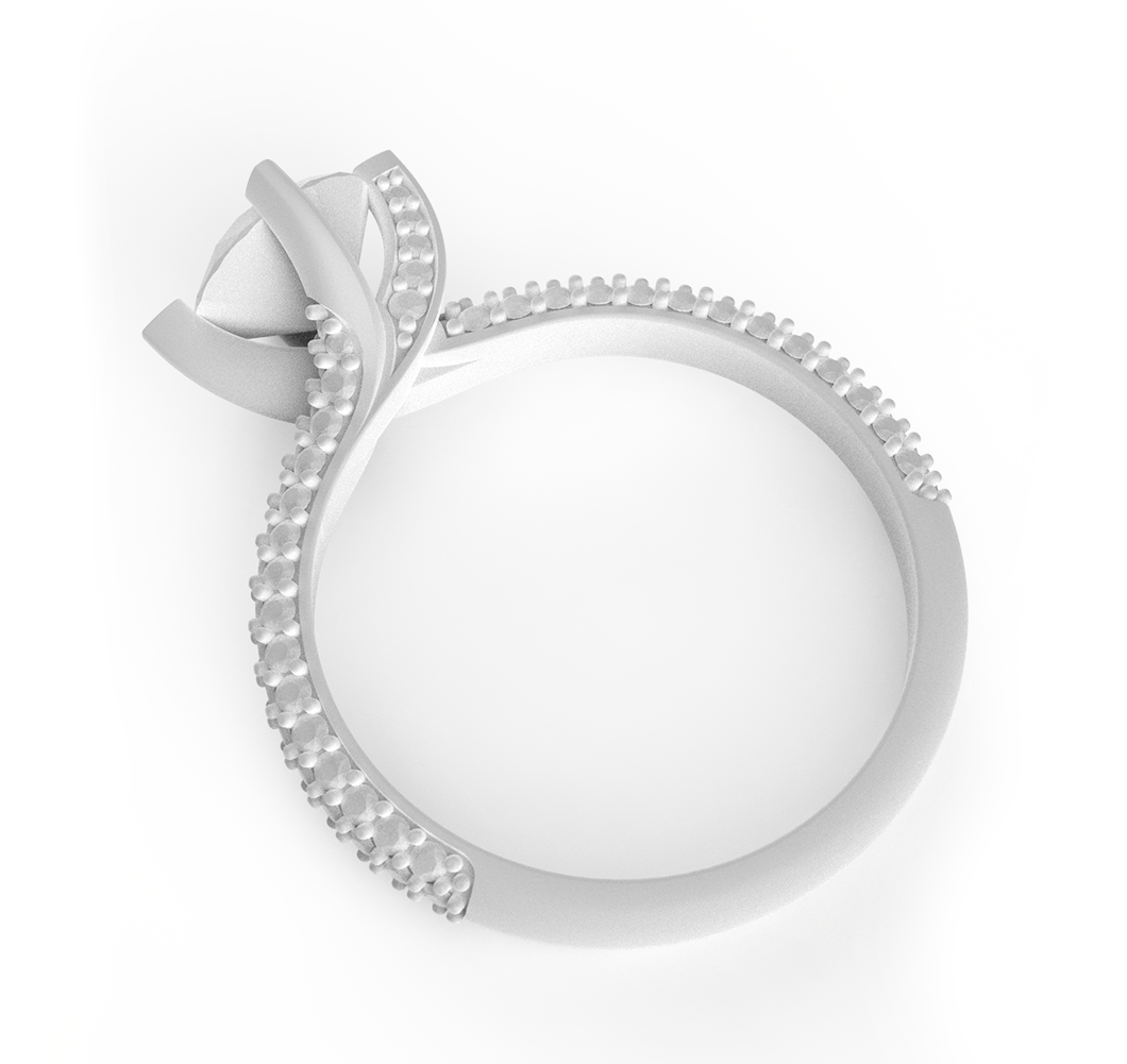 Twisted Shank Engagement Ring | CADCAMNYC