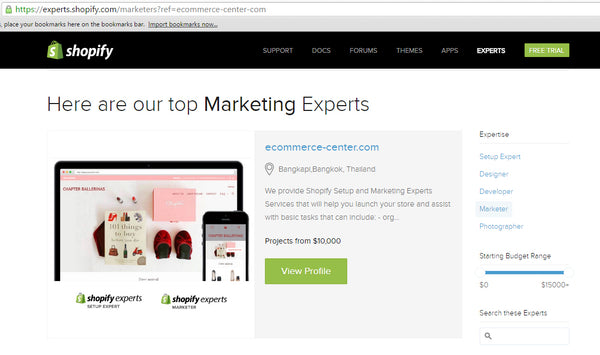 Shopify Marketing Expert Official Partner Thailand