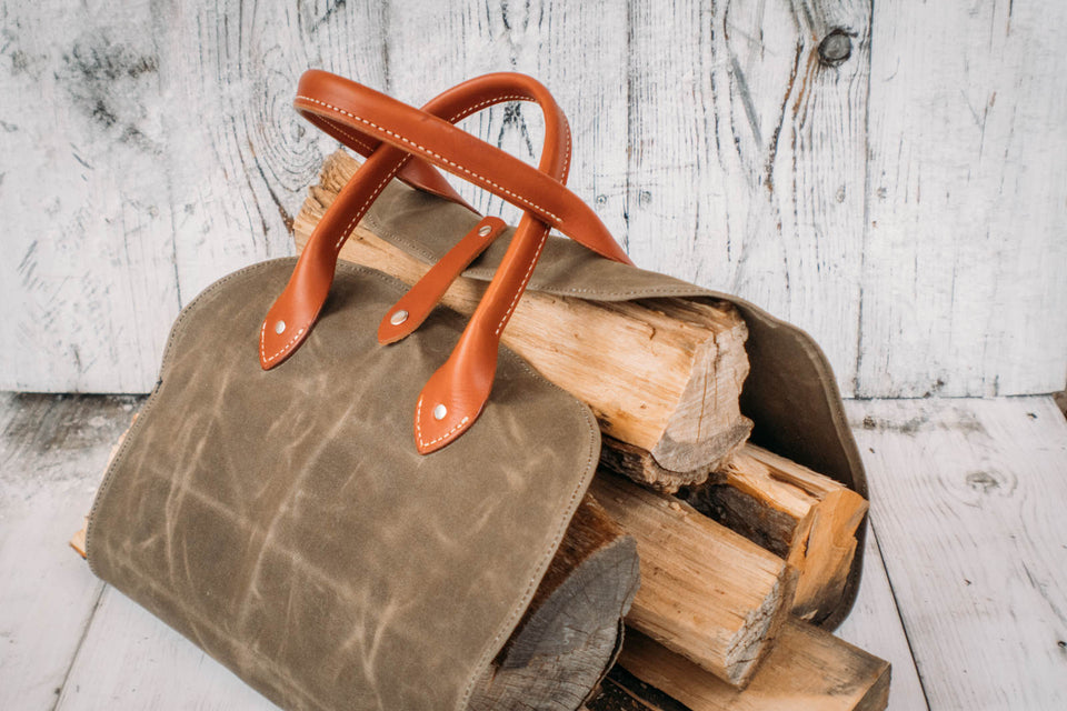 Making a waxed Canvas Firewood Log Carrier