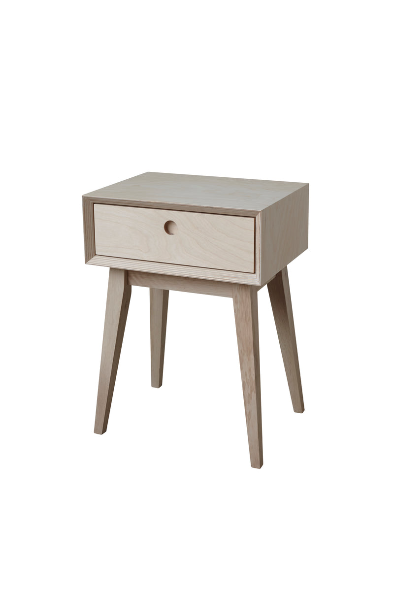 narrow scandi bedside table