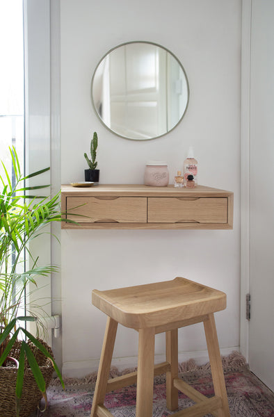 Oak Floating Dressing Table Urbansize