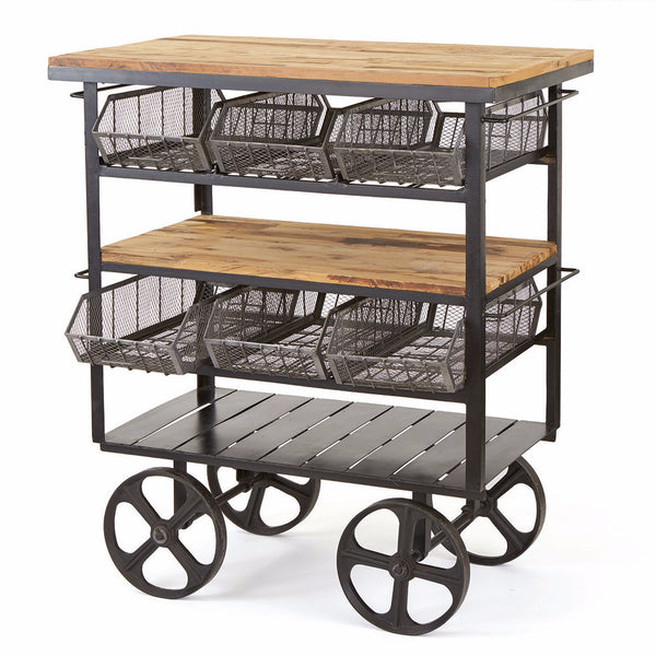 Kitchen Island Industrial Cart Go Home Ltd. 20612 - The ...