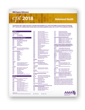 2018 CPT® Express Reference Coding Card: Physical Therapy