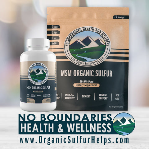 Buy MSM Organic Sulfur Products from No Boundaries Health and Wellness