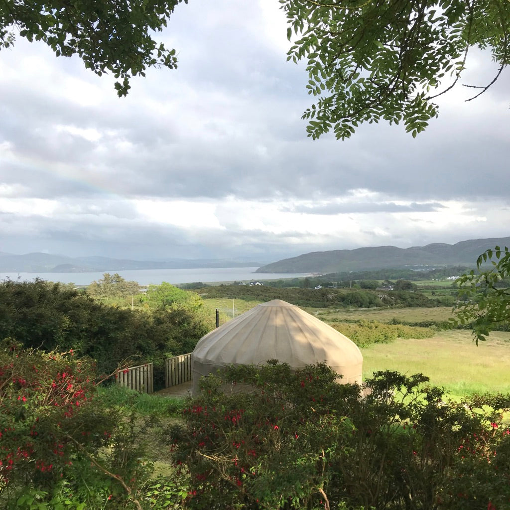 camping in a yurt Donegal Ireland