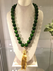 chunky green necklace
