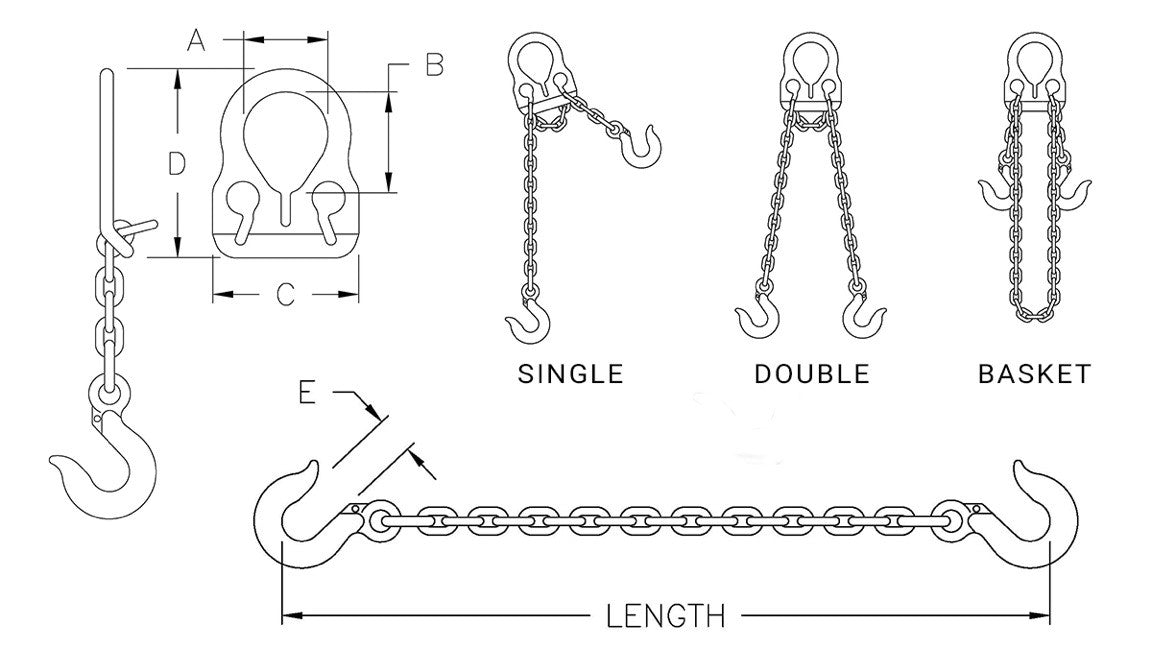 Lift All Alloy Chain Slings - Adjust-A-Link Grade 100