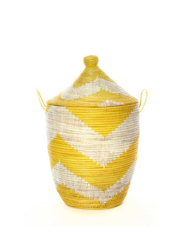 Whimsical Hamper - Yellow Chevron