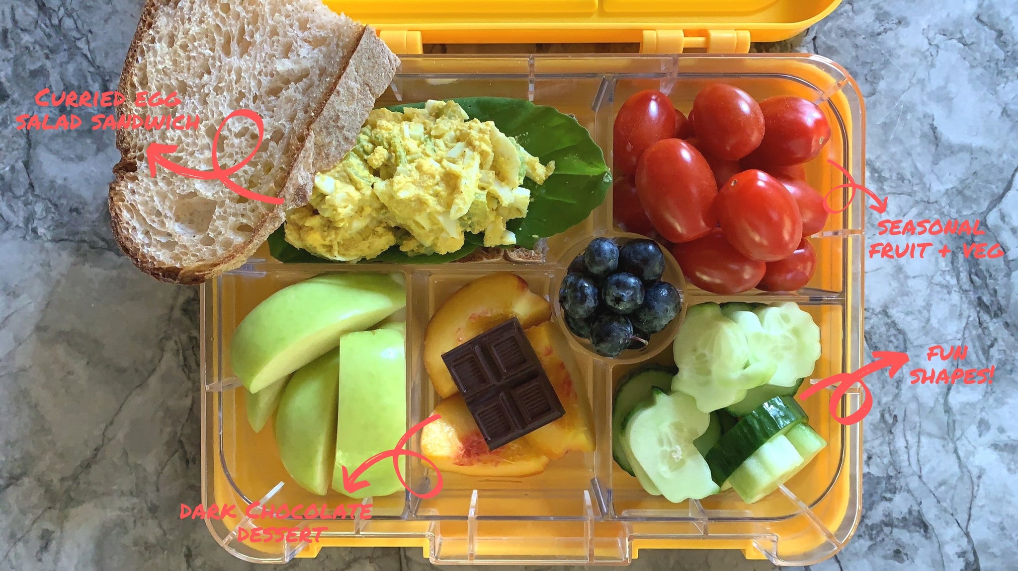 Sandwich bento box idea from Legacy Greens grocery store in downtown Kitchener