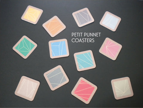 Petit Punnet Coasters, made from recycled plastic bottles, set of 6 
