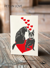 {etit Punnet Pets in Love Card