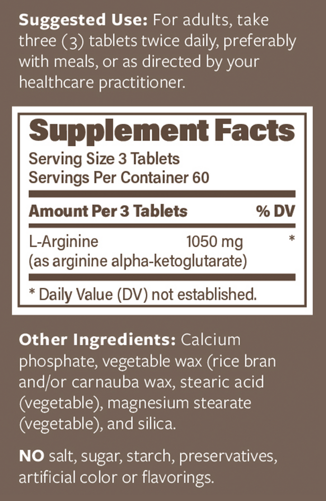 L-Arginine Sustained Release 350mg - endur.com - Endurance Products Company