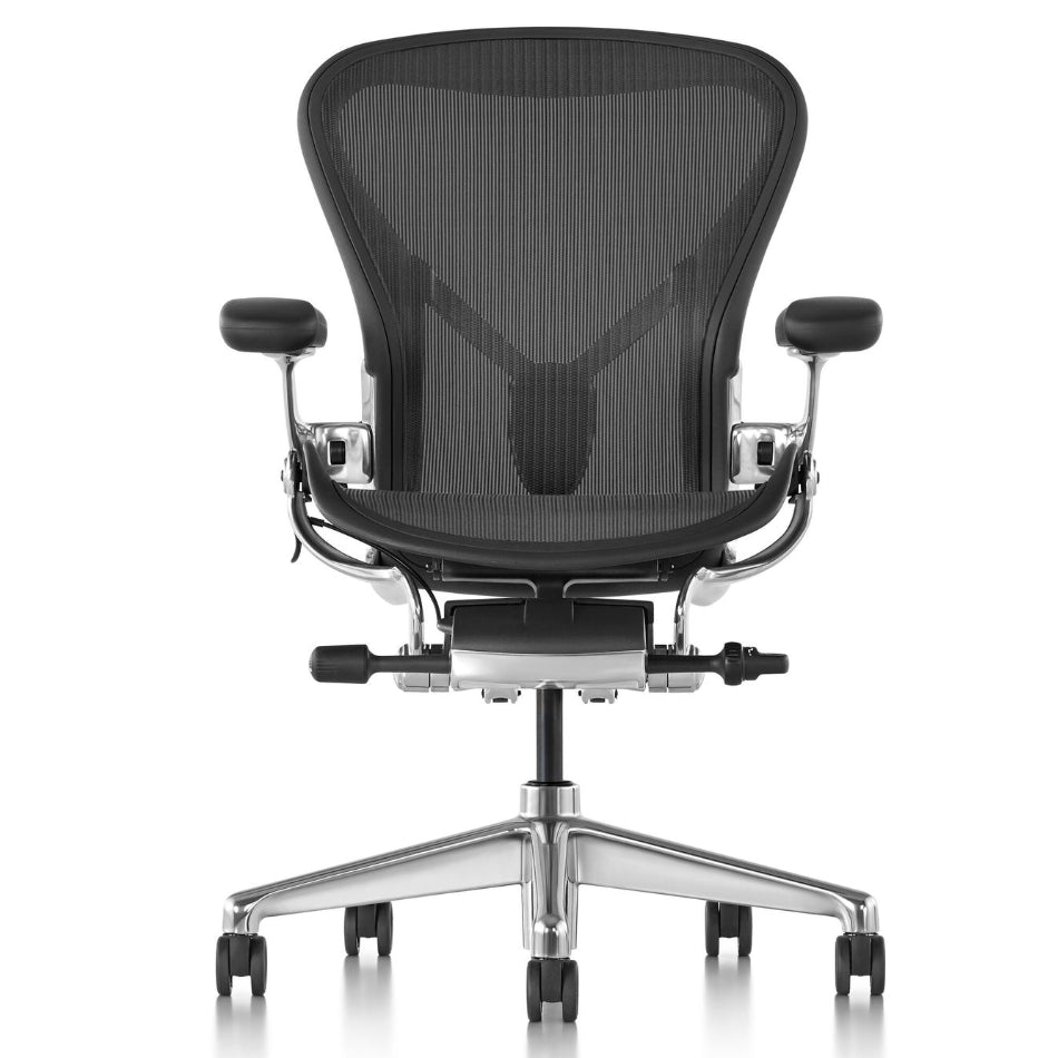 Herman Miller Aeron Remastered Polished Aluminium Refurbished