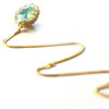 ocean greem and gold necklace pendant in wire crochet