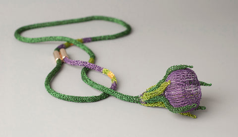 organic wire crochet necklace 