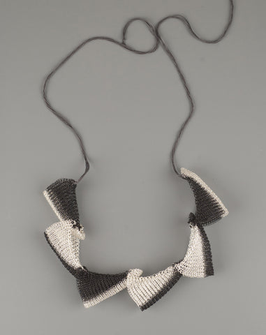 black wire crochet necklace by YoolaDesign 