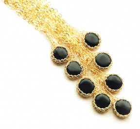 onyx wire crochet pendant necklaces 