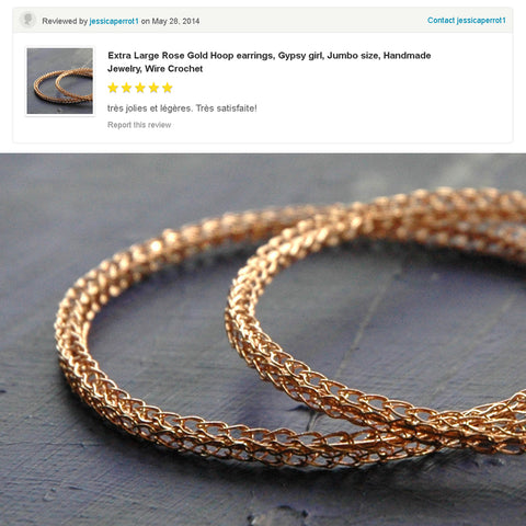 wire crochet hoop earrings customer review