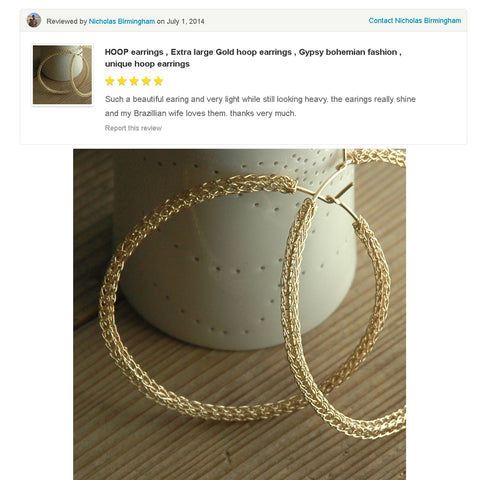 wire crochet gold hoop earrings customer review